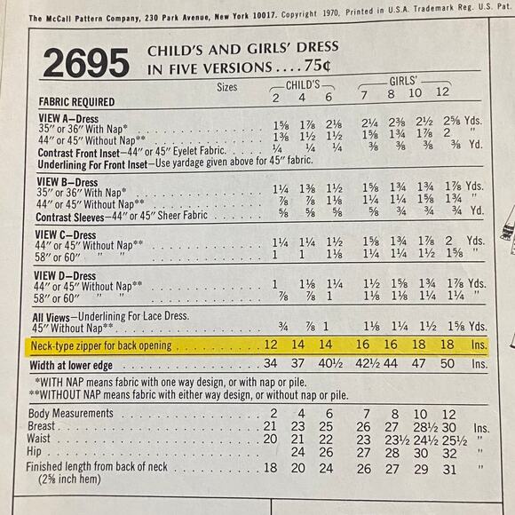 Vtg McCalls 2695 Dress Pattern 12 Girl 1970 Variation Jumper Child Princess Seam - Picture 4 of 6